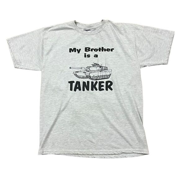 Vintage My Brother is a Tanker T Shirt Men's L - Picture 1 of 5